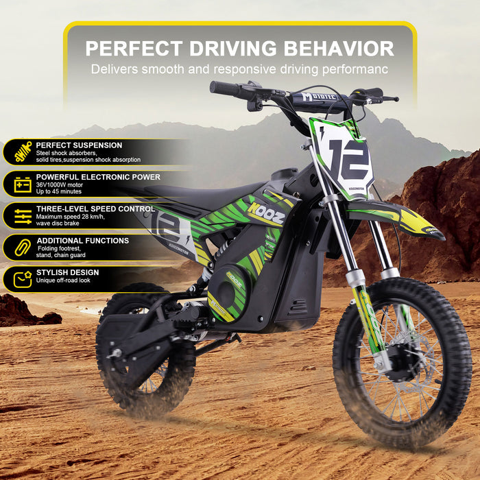 MotoTec 36v 1000w Electric Dirt Bike