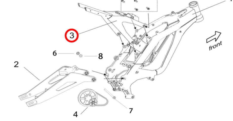 Surron Light Bee S & X OEM Subframe - Lithium Powersports