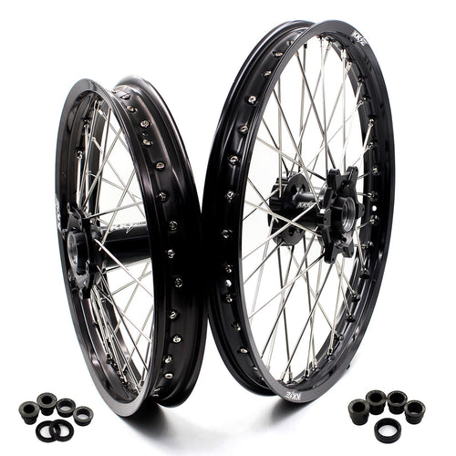 KKE Stark Varg Enduro 1.6*21" & 2.15*18" CNC Hub Electric Dirtbike Alloy Wheels Rims Black Hub - Lithium Powersports