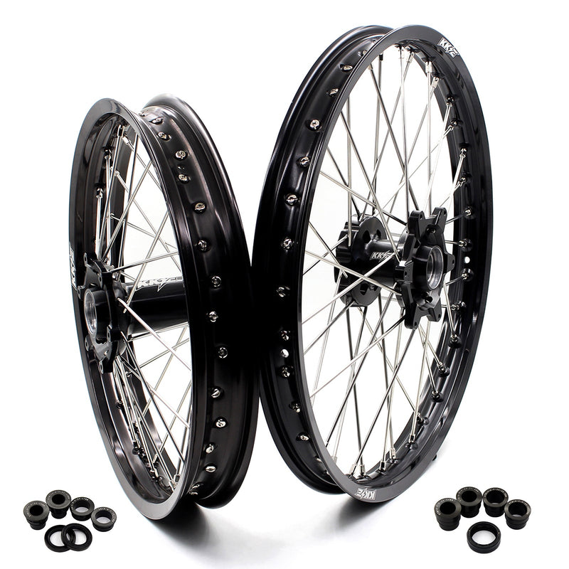 KKE Stark Varg Enduro 1.6*21" & 2.15*18" CNC Hub Electric Dirtbike Alloy Wheels Rims Black Hub
