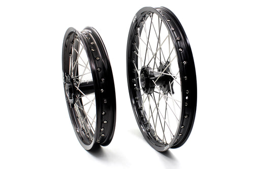 KKE Stark Varg Enduro 1.6*21" & 2.15*18" CNC Hub Electric Dirtbike Alloy Wheels Rims Black Hub - Lithium Powersports