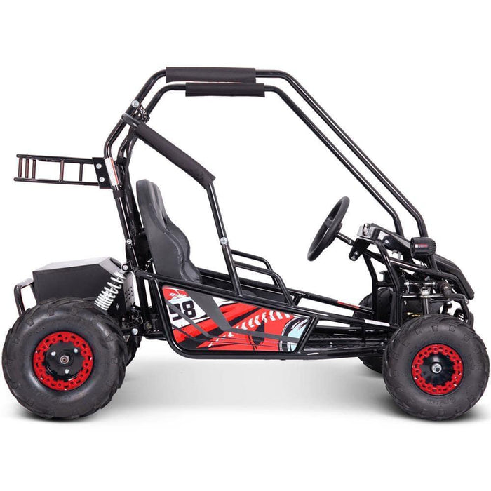 MotoTec Mud Monster XL 60v 2000w Electric Go Kart Full Suspension Red.