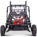 MotoTec Mud Monster XL 60v 2000w Electric Go Kart Full Suspension Red.