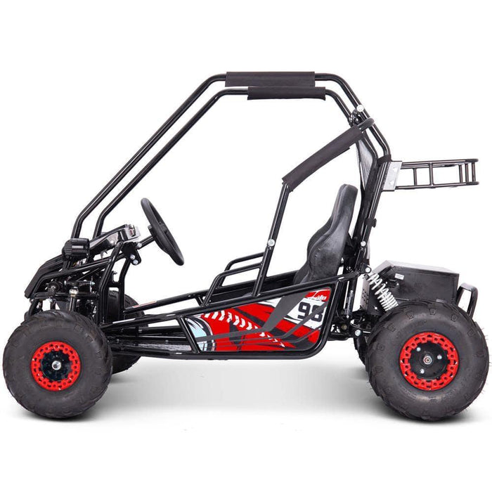 MotoTec Mud Monster XL 60v 2000w Electric Go Kart Full Suspension Red.
