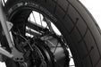 Studio image showing a close-up of the LZRD tires on the SUPER73-ZX in Metallic Aluminum. @color_metallic aluminum
