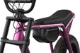Studio image showing the removable battery and seat on the SUPER73-ZX in Prickly Pink. @color_prickly pink