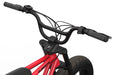 Studio image showing the handlebars and branded stem cap on the SUPER73-ZX in Sriracha. @color_sriracha