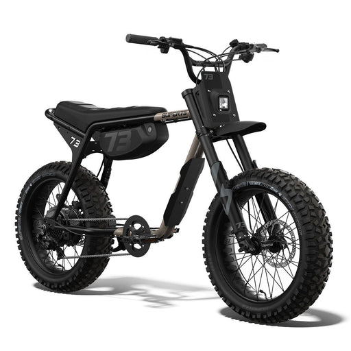 Front view of the SUPER73-Z Adventure Core ebike in Sandstorm. @color_sandstorm