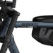 Detail image showing the headlight and branded decals on the SUPER73-ZX ebike in Panthro Blue. @color_panthro blue