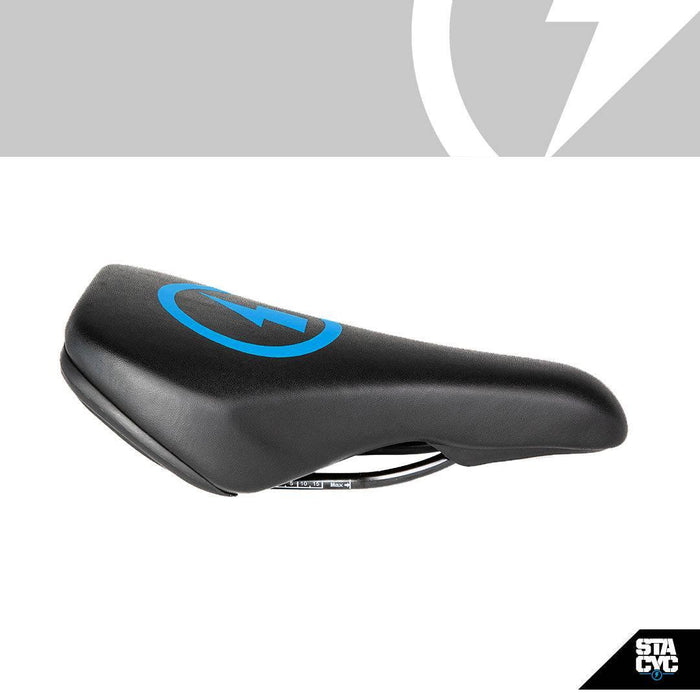 BOLT LOGO SADDLE - CYAN - Lithium Powersports