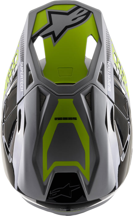 Alpinestars S.tech S-m8 Triple Helmet Silver/black/yellow Fluo