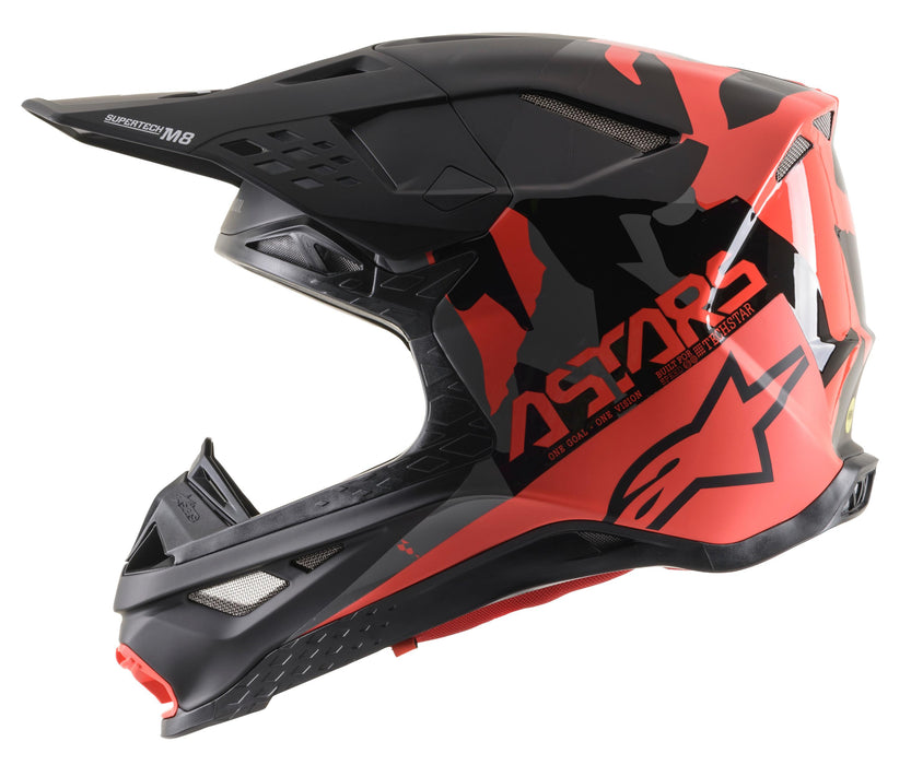 Alpinestars S.Tech S-M8 Echo Helmet Black/yellow Fluo/m&g