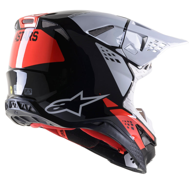 S.tech S-m8 Factory Helmet Dark Blue/orange/ylw Fluo Xs