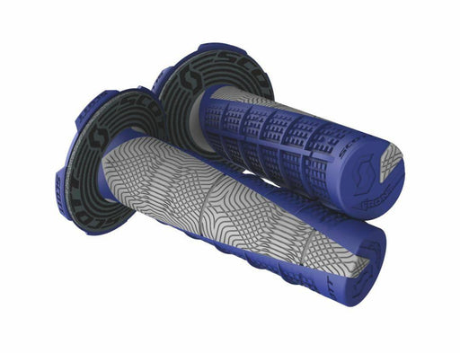 Deuce Mx Grips (grey/blue) - Lithium Powersports