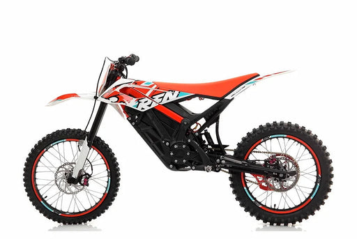 RFN Ares Rally Pro 74V35AH Electric Dirt Bike White/Red eParts
