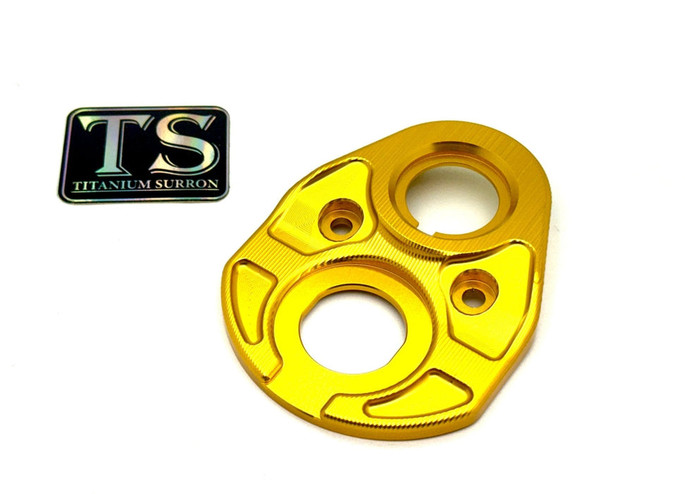 Titanium Surron Aluminum Key Cover/ USB Plate for E-Ride Pro Gold Aluminum Ignition Cover