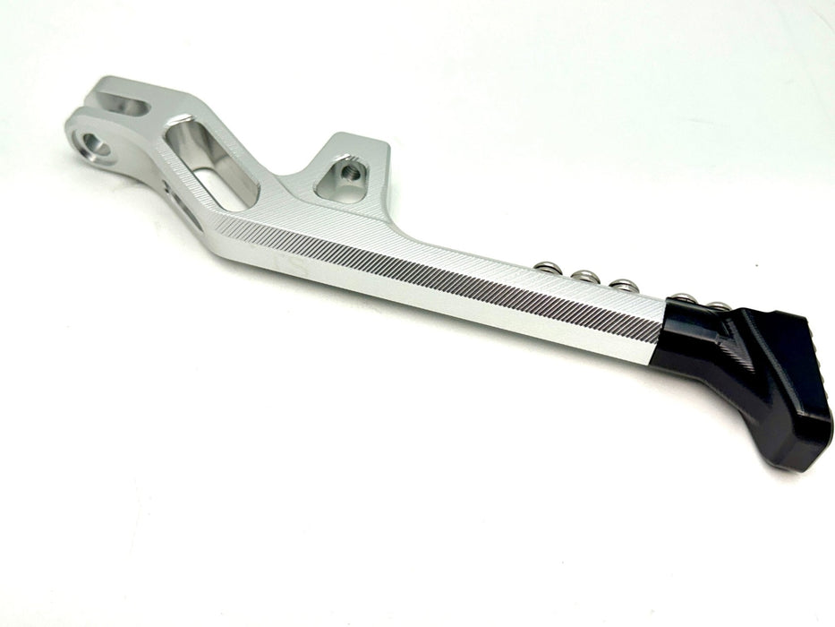 Titanium Surron Aluminum Kickstand for E-Moto Silver / Black Foot E-Moto Kickstand