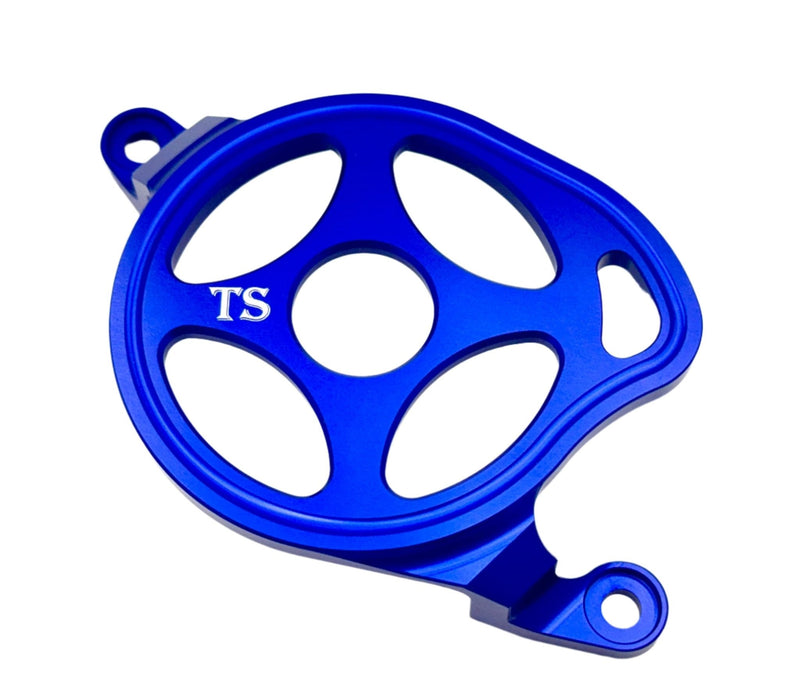 Titanium Surron Aluminum Motor Cover (Open Style) for Surron E-ride Pro and Segway Blue / Surron LBX and Segway Surron