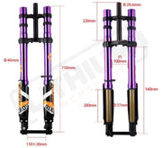 ALX13RC (2.0) FastAce Fork for E-Moto - Purple 60lb - Suspension