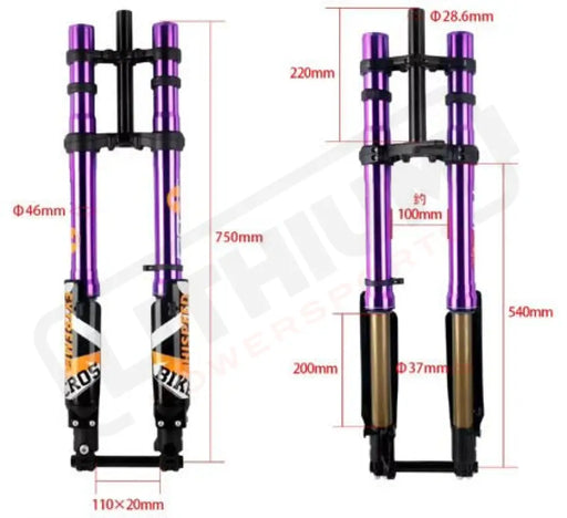 ALX13RC (2.0) FastAce Fork for E-Moto - Purple 60lb - Suspension