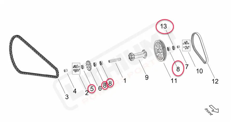Bearing Kit | Intermediate Shaft | Surron LBX | E Ride Pro | Talaria X3 (XXX) Bearings