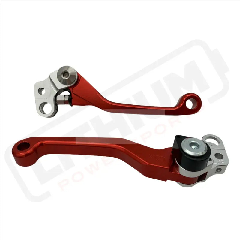 Break-Away Folding Aluminum Brake Lever Set | Surron LBX | Talaria Sting Red Levers