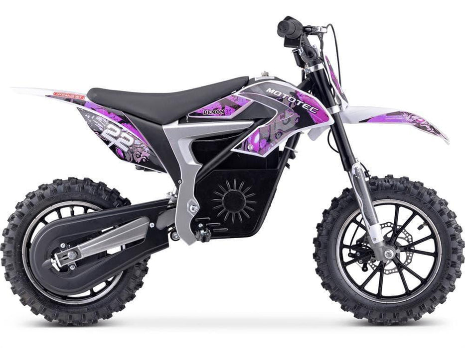 MotoTec 36v 500w Demon Electric Dirt Bike Lithium - Built eBikes