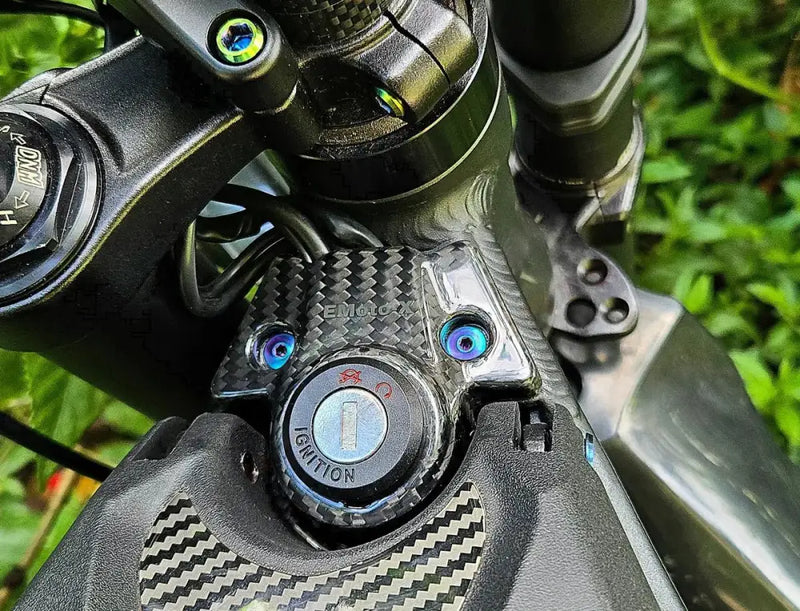 Carbon Fiber (Real) Ignition Switch Cover Plate for Talaria Sting MX5/ MX4/ MX3 CF Ignition Cover