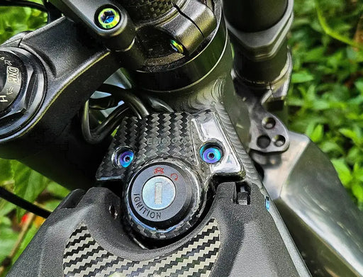 Carbon Fiber (Real) Ignition Switch Cover Plate for Talaria Sting MX5/ MX4/ MX3 CF Ignition Cover