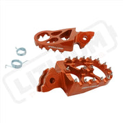 CNC Aluminum Foot Pegs | Talaria MX/ | X3 (XXX) | LBX | E Ride Pro - Blaze Orange - Footpegs