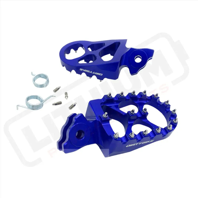 CNC Aluminum Foot Pegs | Talaria MX/ | X3 (XXX) | LBX | E Ride Pro - Blue - Footpegs