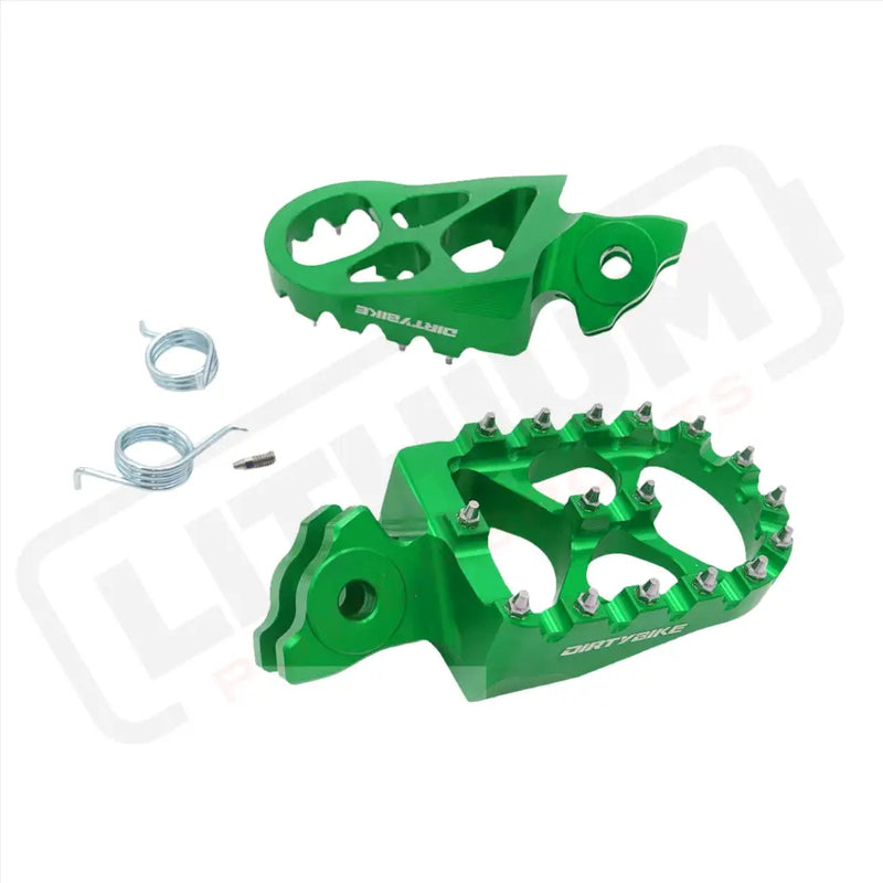 CNC Aluminum Foot Pegs | Talaria MX/ | X3 (XXX) | LBX | E Ride Pro - Green - Footpegs