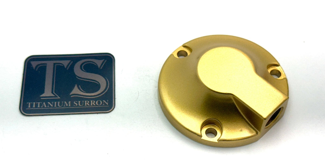 Titanium Surron Colored Sensor Covers For Sotion Motors Gold Sotion Motor Cover