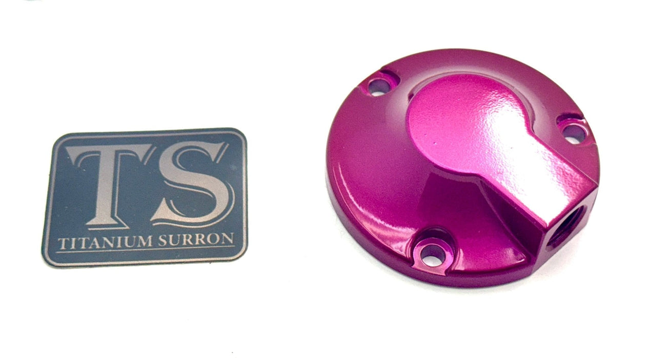 Titanium Surron Colored Sensor Covers For Sotion Motors Purple Sotion Motor Cover