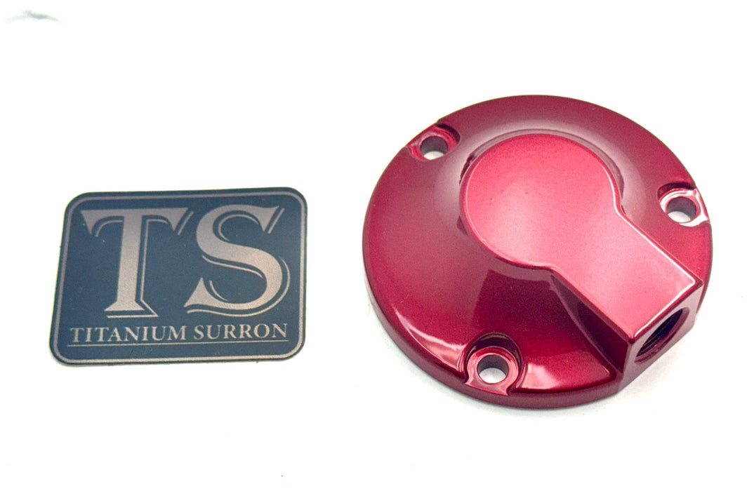 Titanium Surron Colored Sensor Covers For Sotion Motors Red Sotion Motor Cover