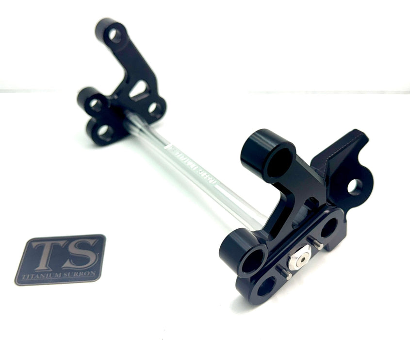 Titanium Surron Custom CNC Aluminum Footpeg Bracket Assembly Surron Silver / Black Footpeg bracket assembly LBX