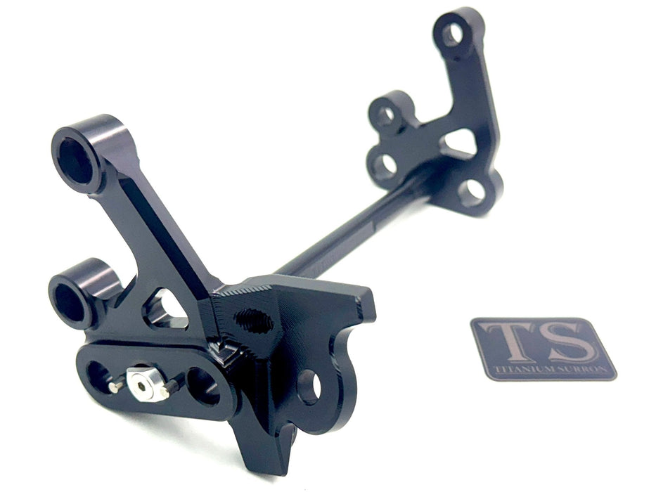 Titanium Surron Custom CNC Aluminum Footpeg Bracket Assembly Surron Black / Black Footpeg bracket assembly LBX