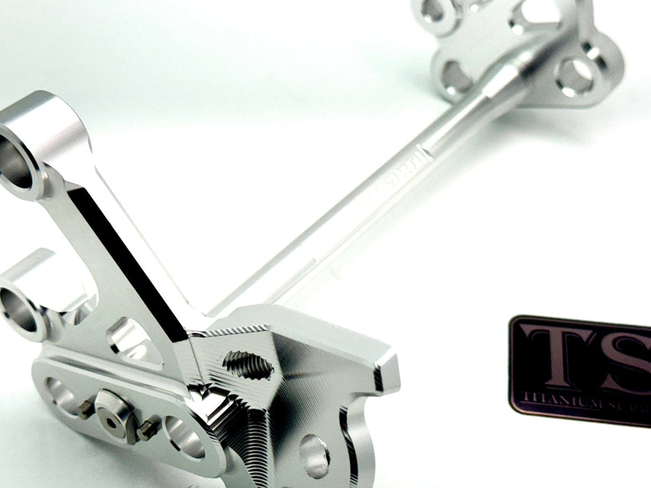 Titanium Surron Custom CNC Aluminum Footpeg Bracket Assembly Surron Silver / Silver Footpeg bracket assembly LBX