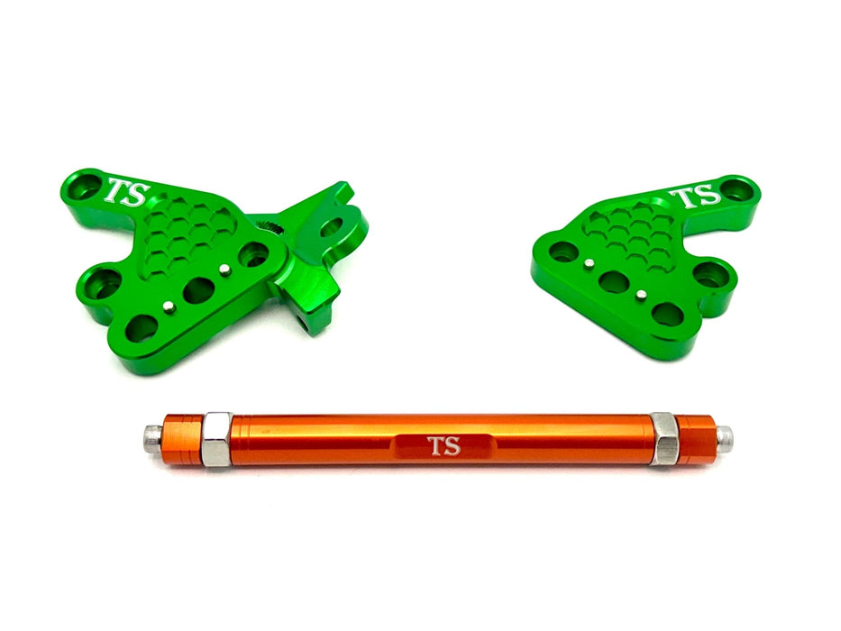 Titanium Surron Custom CNC Aluminum Footpeg Bracket Assembly Talaria MX3 MX4 MX5 Green / Burnt Orange Footpeg bracket