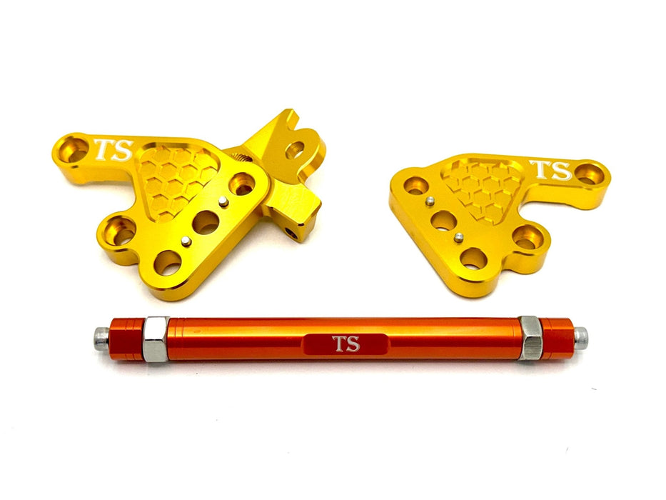Titanium Surron Custom CNC Aluminum Footpeg Bracket Assembly Talaria MX3, MX4, MX5