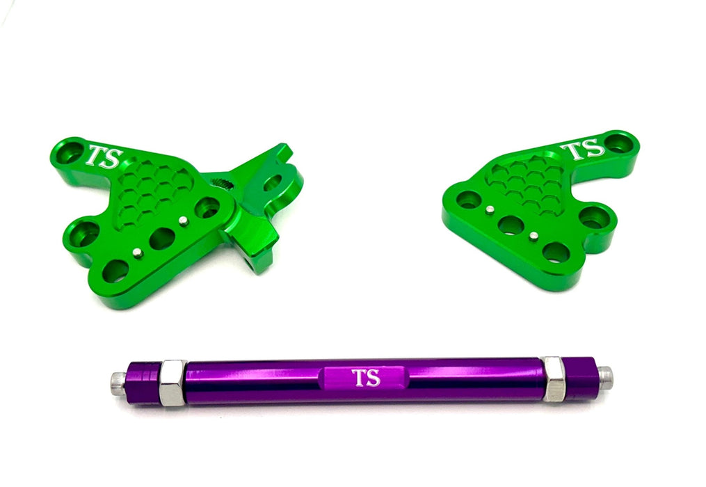 Titanium Surron Custom CNC Aluminum Footpeg Bracket Assembly Talaria MX3 MX4 MX5 Green / Purple Footpeg bracket