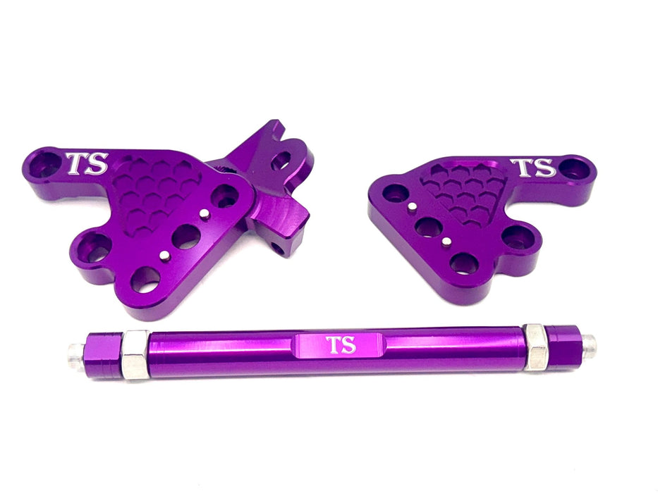 Titanium Surron Custom CNC Aluminum Footpeg Bracket Assembly Talaria MX3 MX4 MX5 Purple / Purple Footpeg bracket