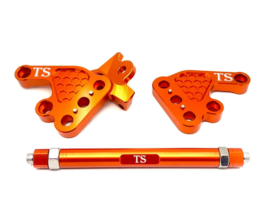 Titanium Surron Custom CNC Aluminum Footpeg Bracket Assembly Talaria MX3, MX4, MX5