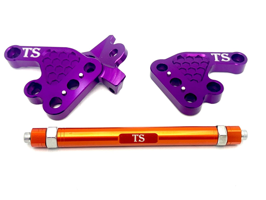 Titanium Surron Custom CNC Aluminum Footpeg Bracket Assembly Talaria MX3 MX4 MX5 Purple / Burnt Orange Footpeg bracket