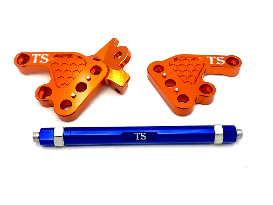 Titanium Surron Custom CNC Aluminum Footpeg Bracket Assembly Talaria MX3, MX4, MX5