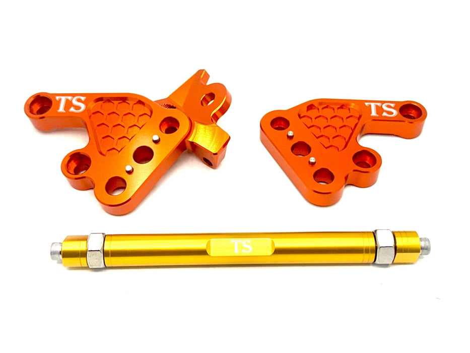Titanium Surron Custom CNC Aluminum Footpeg Bracket Assembly Talaria MX3, MX4, MX5