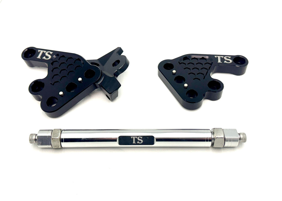 Titanium Surron Custom CNC Aluminum Footpeg Bracket Assembly Talaria MX3 MX4 MX5 Black / Silver Footpeg bracket