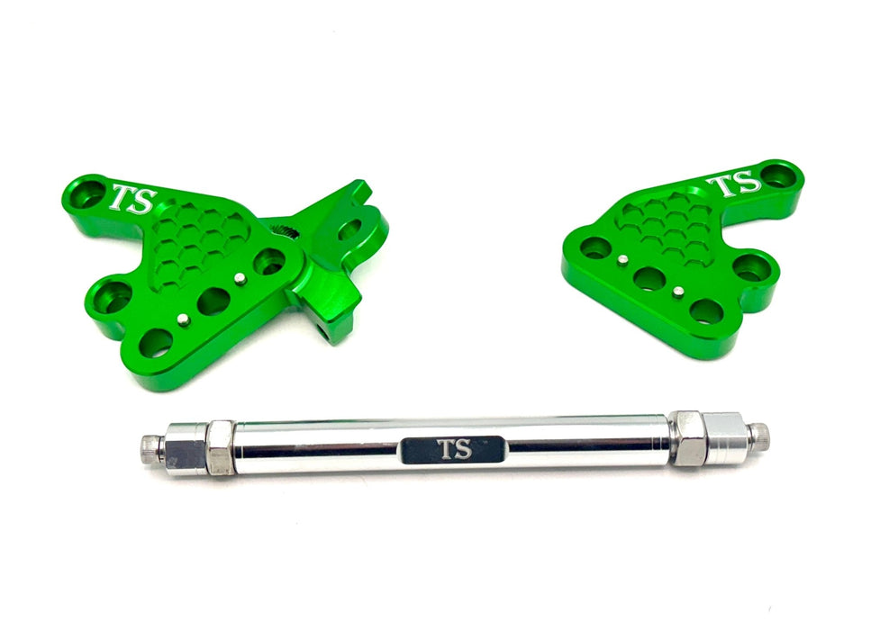 Titanium Surron Custom CNC Aluminum Footpeg Bracket Assembly Talaria MX3 MX4 MX5 Green / Silver Footpeg bracket