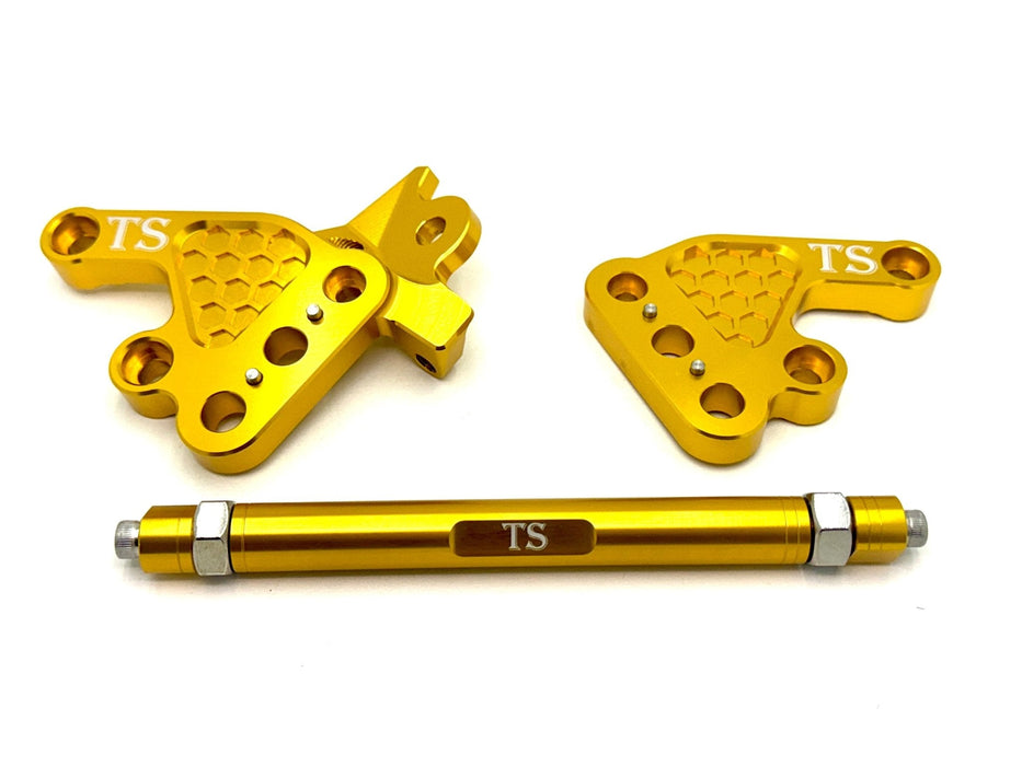 Titanium Surron Custom CNC Aluminum Footpeg Bracket Assembly Talaria MX3 MX4 MX5 Gold / Gold Footpeg bracket assembly