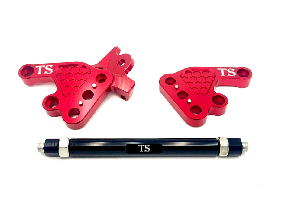 Titanium Surron Custom CNC Aluminum Footpeg Bracket Assembly Talaria MX3, MX4, MX5